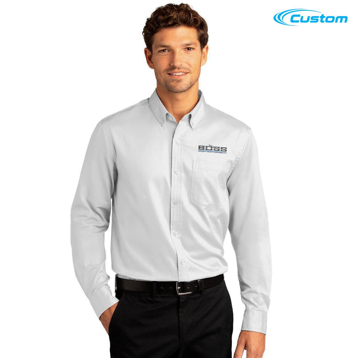 Boss Port Authority Long Sleeve SuperPro React Twill Shirt