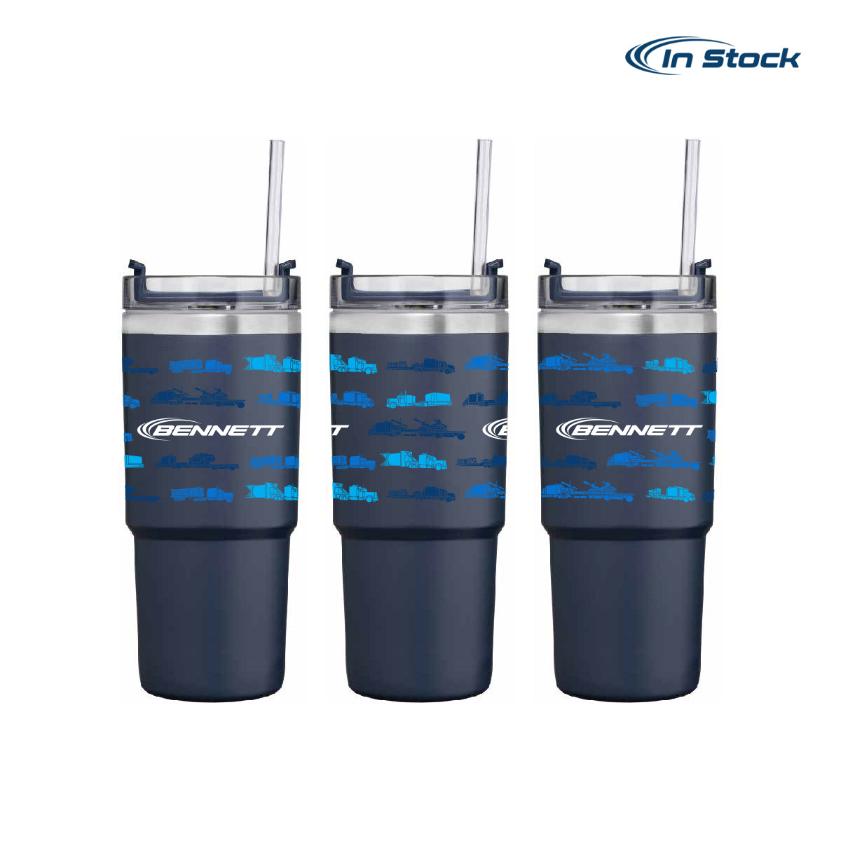Bennett Trucks Recycled Stainless Steel Double Wall Leakproof Straw Tumbler