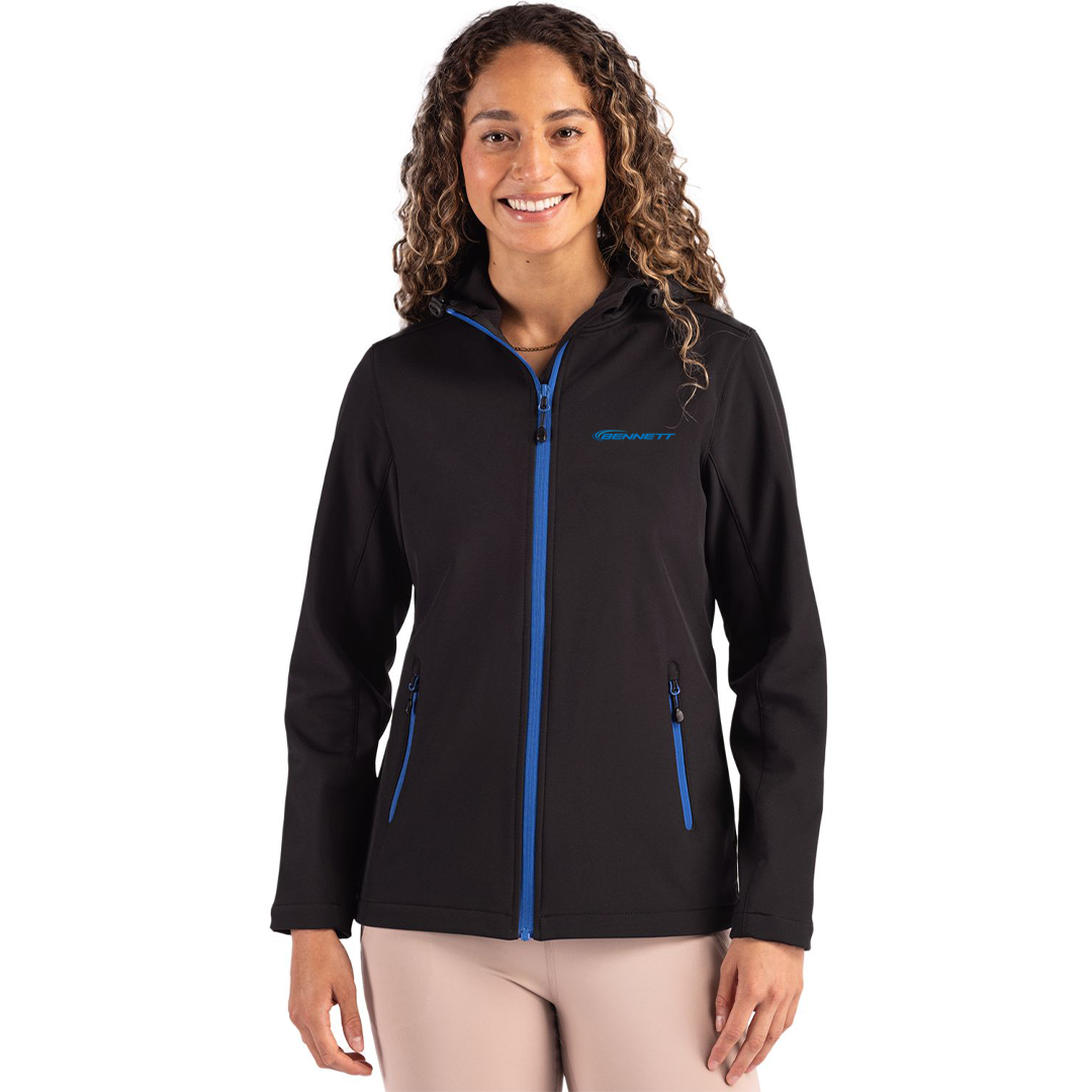 Bennett Clique Tempo Recycled Stretch Softshell Womens Hooded Jacket