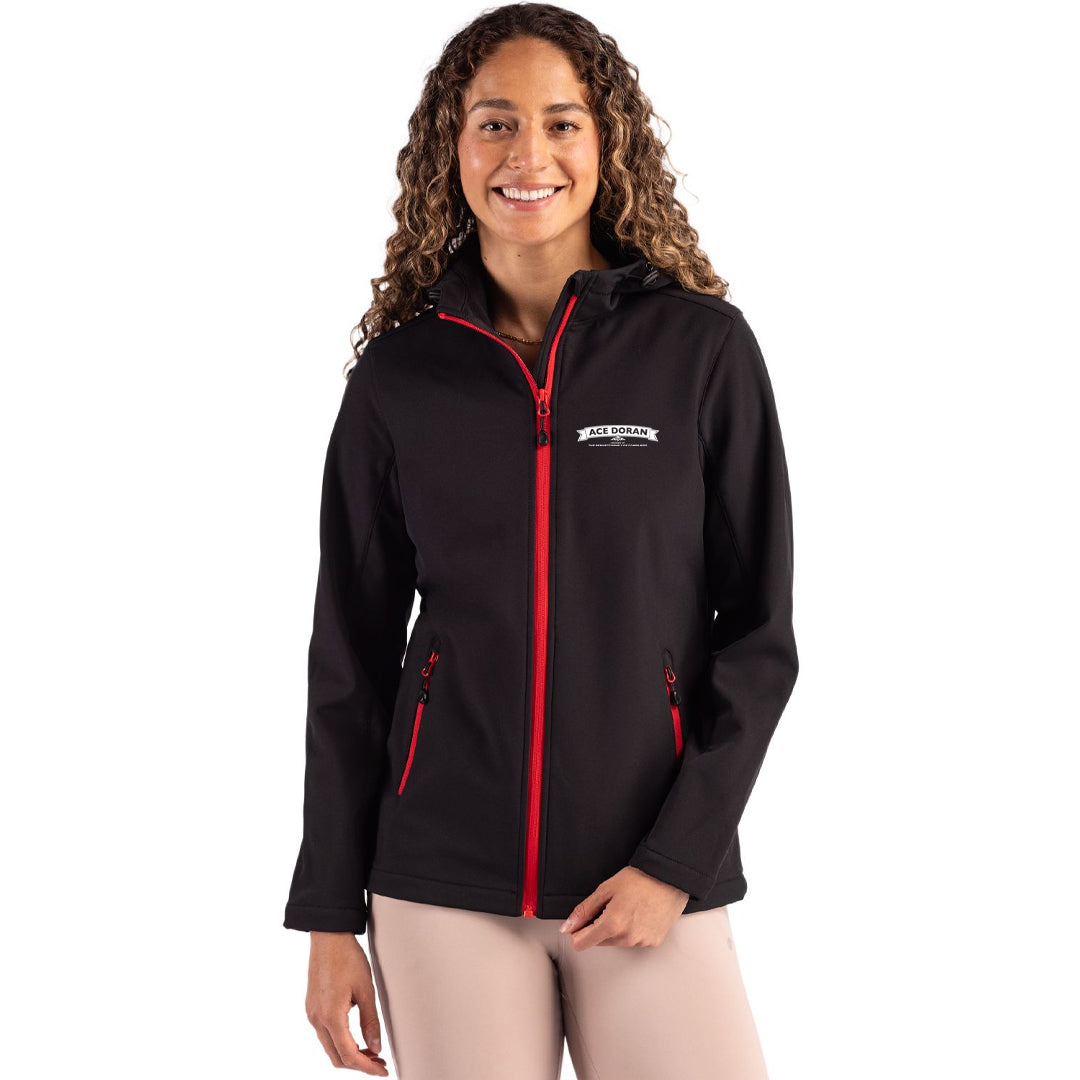 Ace Clique Tempo Recycled Stretch Softshell Womens Hooded Jacket