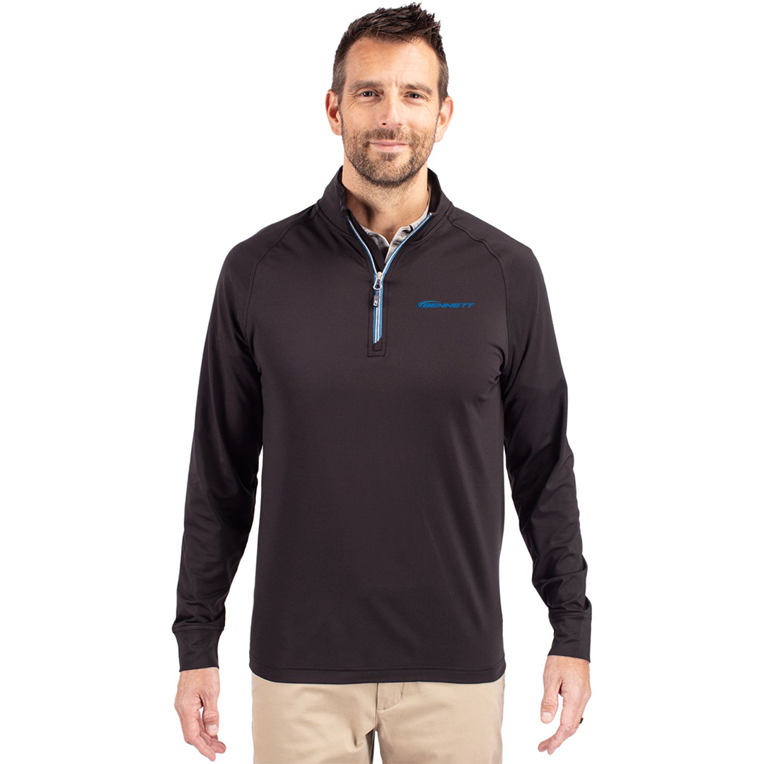 Bennett Cutter & Buck Adapt Eco Knit Stretch Recycled Mens Big and Tall Quarter Zip Pullover