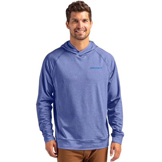 Bennett Cutter & Buck Adapt Knit Recycled Mens Heathered Hooded Pullover