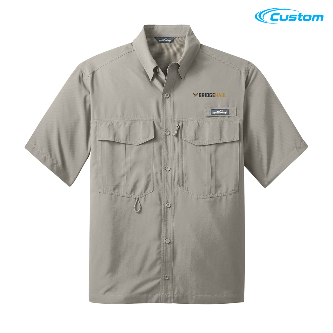 BridgeHaul Eddie Bauer® - Short Sleeve Performance Fishing Shirt
