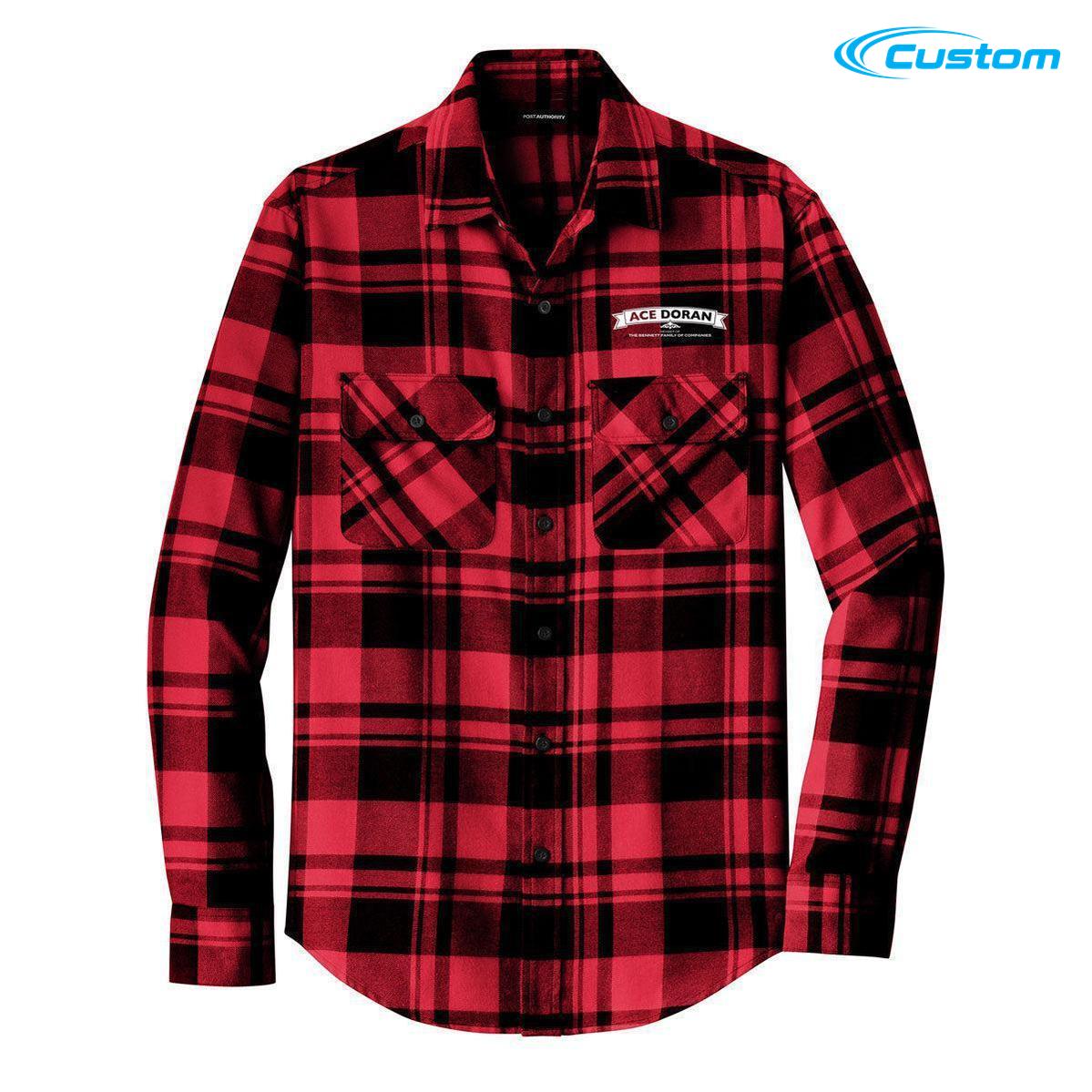 ACE Men's Plaid Flannel Shirt