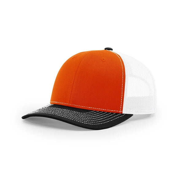 Pick A Hat Pick A Patch® - Your Richardson 112, Your Way — Charcoal/Orange
