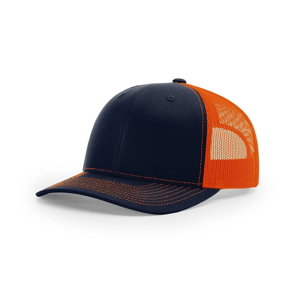 Pick A Hat Pick A Patch® - Your Richardson 112, Your Way — Navy/Orange