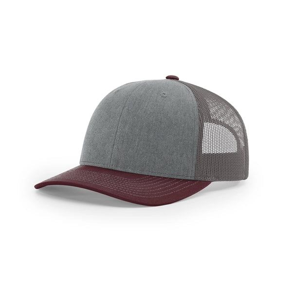Pick A Hat Pick A Patch® - Your Richardson 112, Your Way — Heather Grey/Charcoal/Maroon