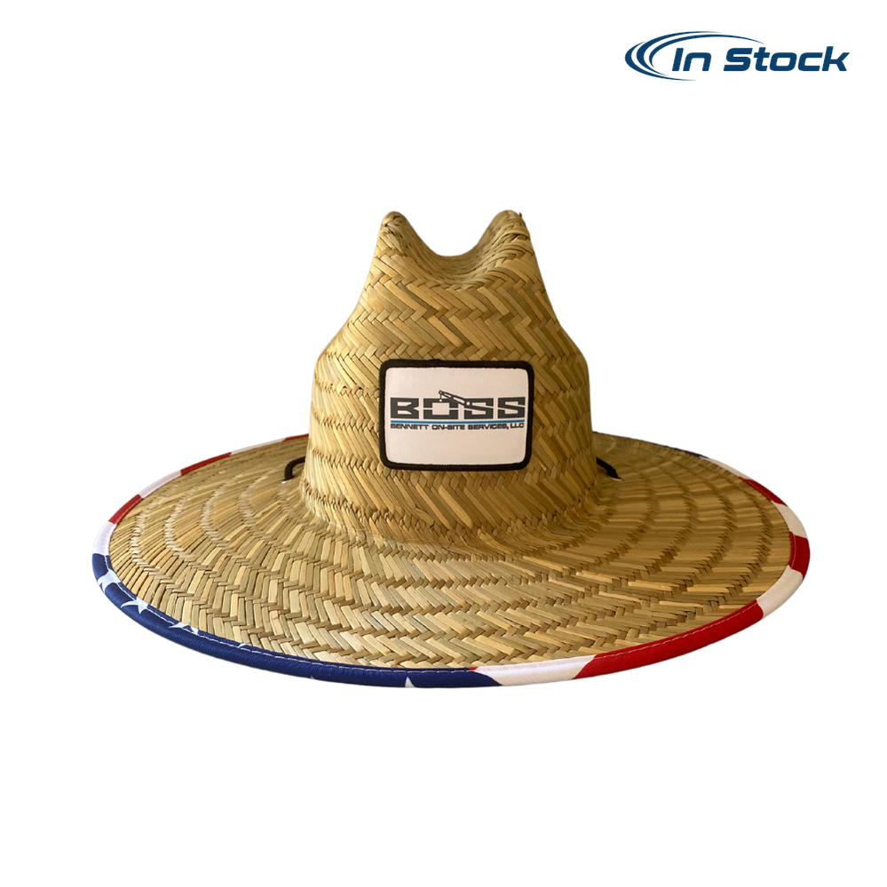 BOSS Straw Hat With Custom Patch