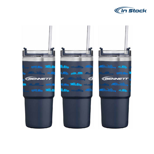 Bennett Trucks Recycled Stainless Steel Double Wall Leakproof Straw Tumbler