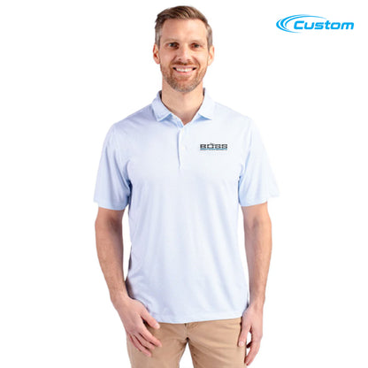 Boss Cutter & Buck Pike Eco Symmetry Print Stretch Recycled Mens Polo