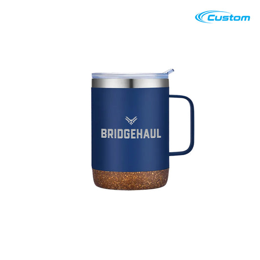 BridgeHaul Slate 12 oz Vacuum Mug with Cork Bottom