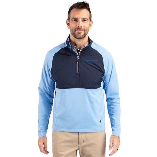 Bennett Cutter & Buck Adapt Eco Knit Hybrid Recycled Mens Quarter Zip