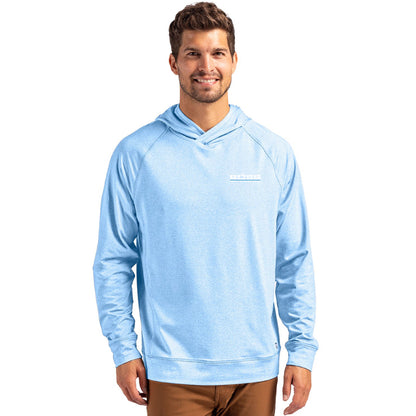 Boss Cutter & Buck Adapt Knit Recycled Mens Heathered Hooded Pullover