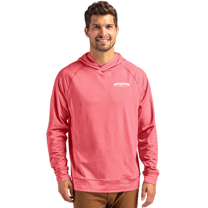 Ace Cutter & Buck Adapt Knit Recycled Mens Heathered Hooded Pullover