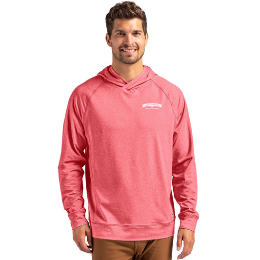 Ace Cutter & Buck Adapt Knit Recycled Mens Heathered Hooded Pullover