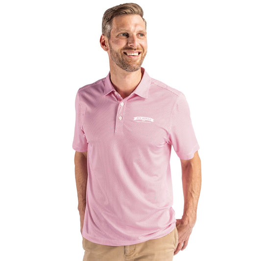 Ace Cutter & Buck Pike Eco Symmetry Print Stretch Recycled Mens Polo