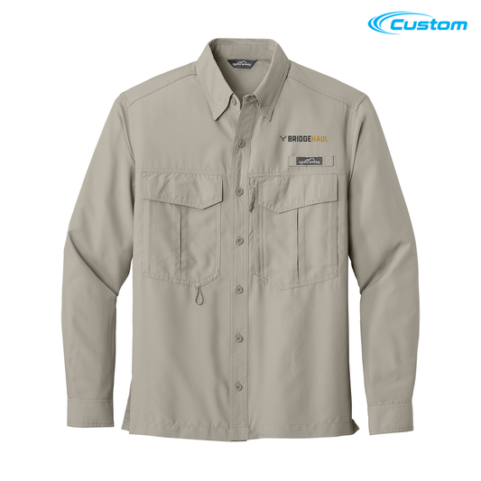 BridgeHaul Eddie Bauer® - Long Sleeve Performance Fishing Shirt