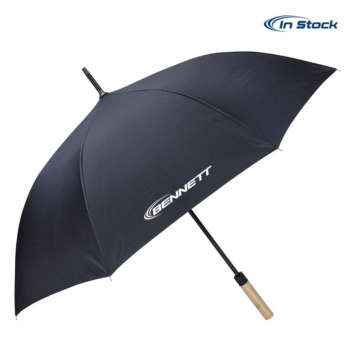Bennett 50" RPET Bamboo-Handled Auto-Open Umbrella