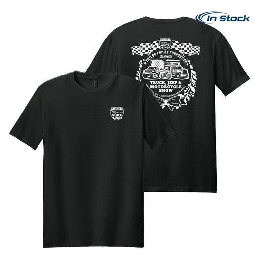 Stars, Stripes, and White Lines Tee Shirt - Proceeds go to Wreaths Across America