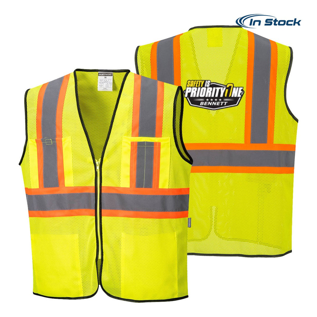 Bennett Class 2 Contrast Hi-Vis Safety Vest