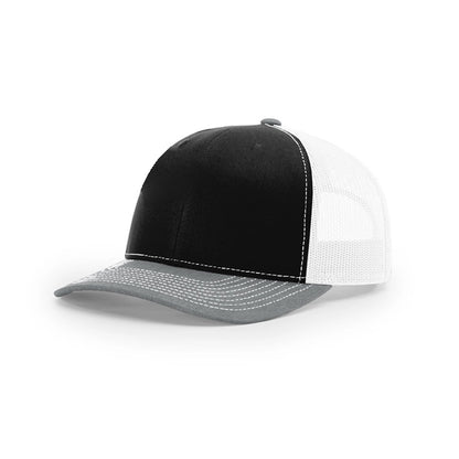 Pick A Hat Pick A Patch® - Your Richardson 112, Your Way — Black/White/Heather Grey