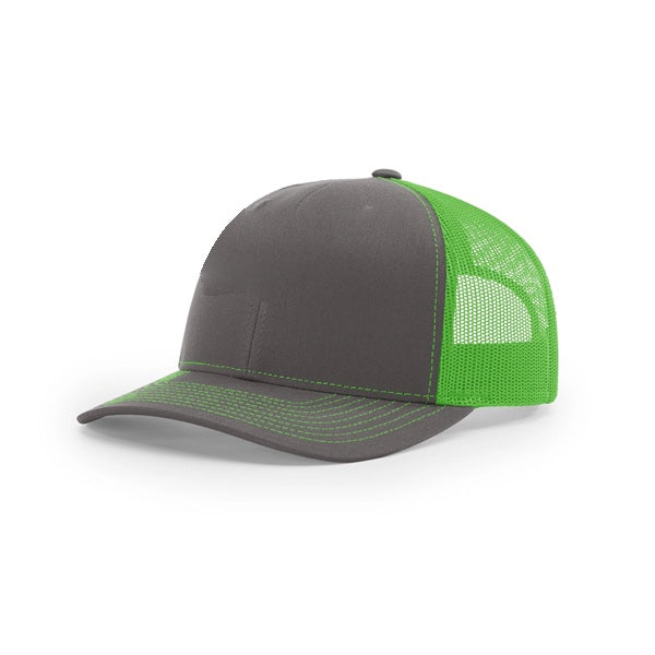 Pick A Hat Pick A Patch® - Your Richardson 112, Your Way — Charcoal/Neon Green