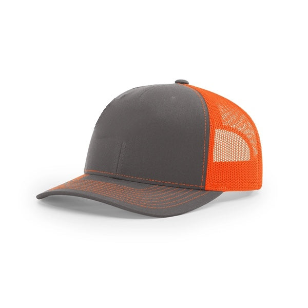Pick A Hat Pick A Patch® - Your Richardson 112, Your Way — Charcoal/Neon Orange