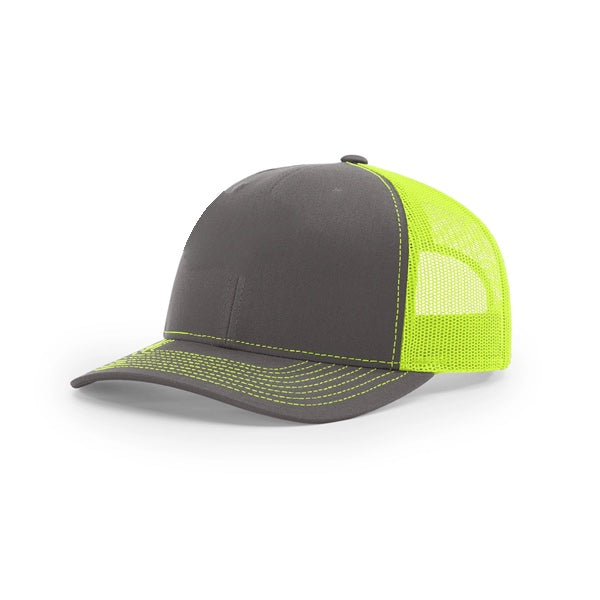 Pick A Hat Pick A Patch® - Your Richardson 112, Your Way — Charcoal/Neon Yellow
