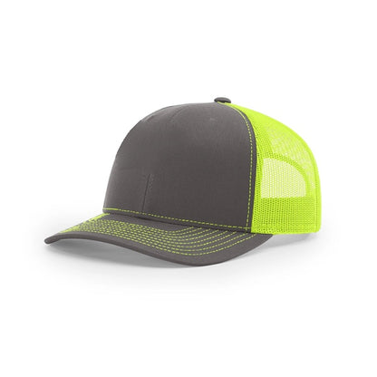 Pick A Hat Pick A Patch® - Your Richardson 112, Your Way — Charcoal/Neon Yellow