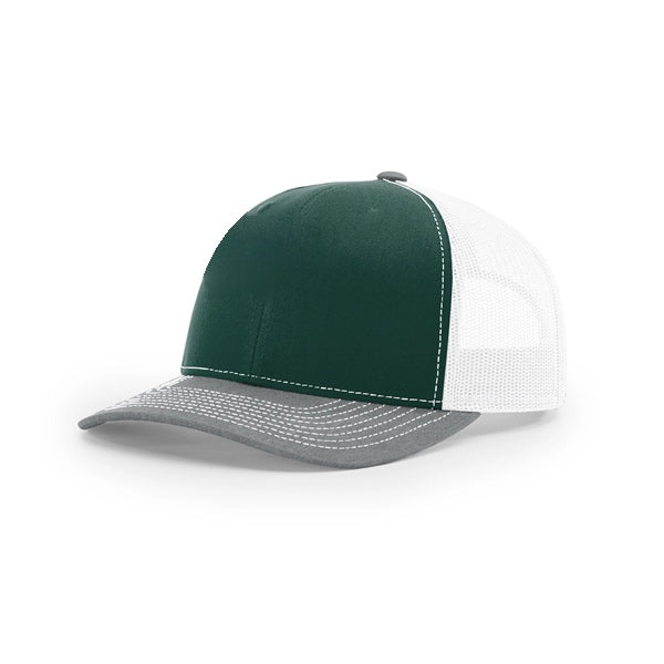 Pick A Hat Pick A Patch® - Your Richardson 112, Your Way — Dark Green/White/Heather Grey