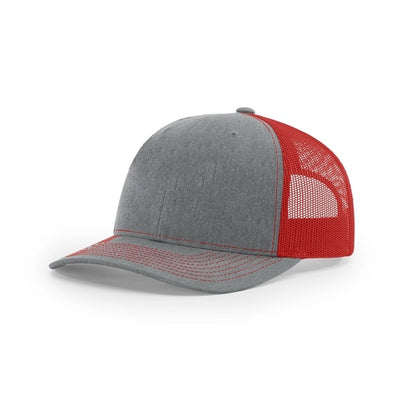 Pick A Hat Pick A Patch® - Your Richardson 112, Your Way — Heather Grey/Red