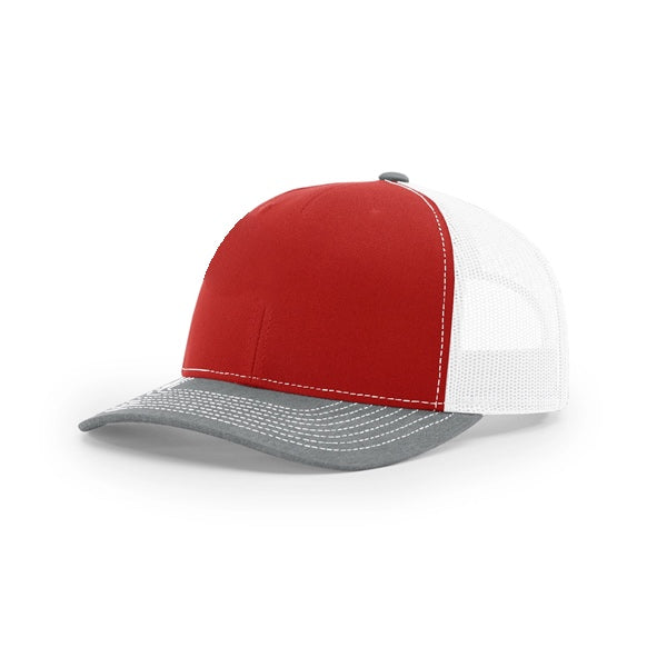Pick A Hat Pick A Patch® - Your Richardson 112, Your Way — Red/White/Heather Grey