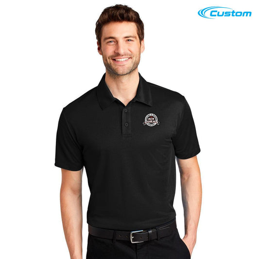 Ace Port Authority Tall Silk Touch Performance Polo - Black